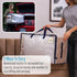 VENO 2 Pack Moving Bags, Heavy Duty Storage Boxes with Lids, Extra Large Dorm Organizer Tote (Clear)