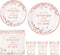 Crisky Rose Gold Bachelorette Napkins Plates Cups Set for Bridal Shower Wedding