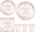 Crisky Rose Gold Bachelorette Napkins Plates Cups Set for Bridal Shower Wedding