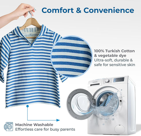 SAMMIMIS Cozy (2-5 Hooded Towels for Kids - Ultra-Soft Turkish Cotton Poncho, Lightweight Wearable Towel - Beach Poncho