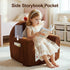 OUOZZZ 16, Toddler Chair for Ages Soft Sherpa Kids Sofa with Book Pocket & Carry Handle, Comfy Single-Seat Couch