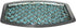 nu steel Sea Foam Amenity Tray, Aqua Blue/Silver Glass Mosaic, Stainless Steel for Bathrooms & Vanity Spaces