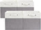 Foldable Storage Bins 13x13 Fabric Linen Storage Cubes for Shelves Drawer with Handles for Organizing Closet, Set of 4