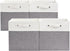 Foldable Storage Bins 13x13 Fabric Linen Storage Cubes for Shelves Drawer with Handles for Organizing Closet, Set of 4