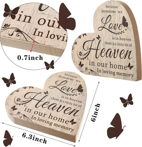 Jetec Sympathy Gift Bereavement Memorial Decor Sign, Loss of Loved One Remembrance Sign for Home Table Centerpiece Decor