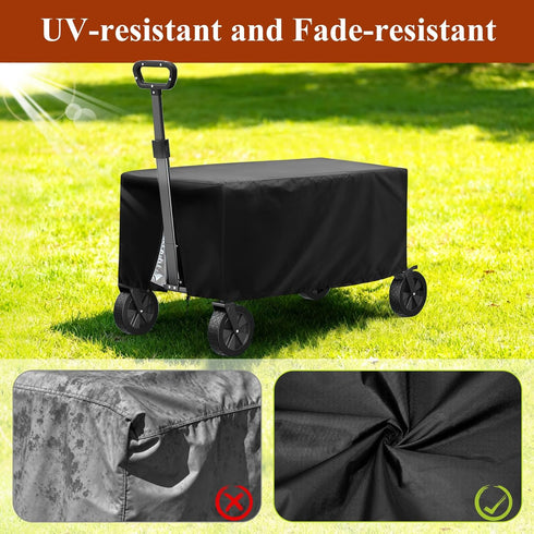 38x22x20 inch TheElves Garden Cart Cover, Outdoor Garden Wagon Covers Waterproof Heavy Duty for Yard Dump Carts, Steel