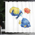 Ambesonne Fish Shower Curtain, Tropical Aquarium Life with Discus Fish and Goldfish, 69" W x 70" L