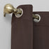 Sun Zero Soho Blackout Grommet Curtain Single Panel, 54" x 95", Energy Efficient, Chocolate Brown