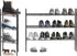 3-Tier 12 Simple Houseware Expandable Shoe Racks with Shelves for Pairs of Shoes, Black