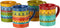 Valencia Mugs Set of 4 16 oz Colorful Ceramic Coffee Cups with