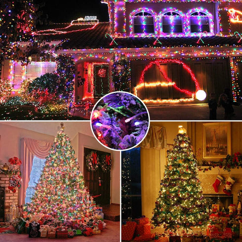 300 115ft 11 Brizled Color Changing Christmas Lights, LED Christmas String Lights Connectable, Modes Tree Lights Warm