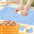 Silicone Pastry Mat for Baking, Non Stick Dough Rolling Mat with Measurement, 11.81 x 15.74 Inch