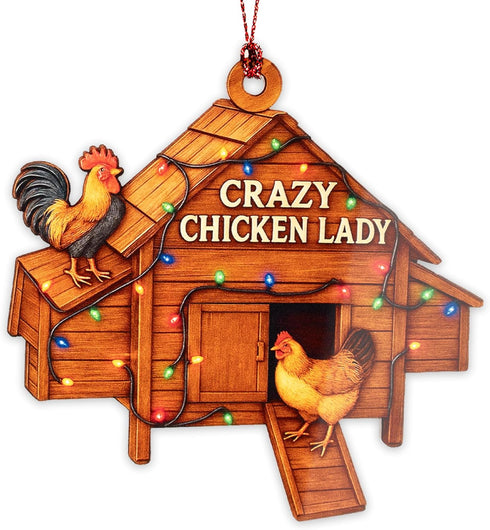 Chicken Christmas Ornaments - Chicken Ornament - Chicken Decor - Rooster Christmas