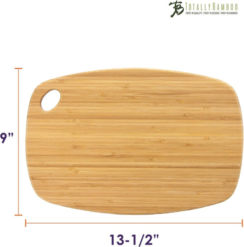 Totally Bamboo Jet Series Dishwasher Safe Bamboo Cutting Board, Medium, 13-1/2" x 9"