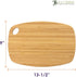 Totally Bamboo Jet Series Dishwasher Safe Bamboo Cutting Board, Medium, 13-1/2" x 9"