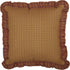 VHC Brands Stratton Applique Star Pillow - 12x12 Country Primitive Bedding Accessory in Tan
