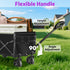 Foldable,280 LBS Wagons Carts Large Capacity Foldable Wagon Cart Collapsible Wagon with Wheels & Drink Holders,Utility