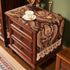 Nightstand Cover with Lace Trim Floral Pattern :Slip-Resistant Dustproof Table Cover for