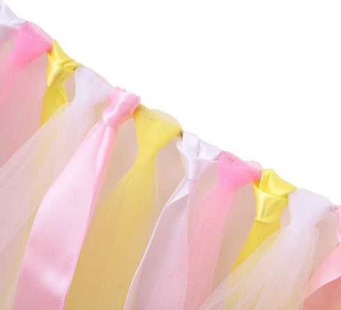 1st One Person Lemon Banner - Birthday High Chair Decor, Smashed Cake Photo Props, Piece Skirt