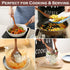 Wooden Spoons for Cooking, 6 Pcs Natural Teak Wood Non-Stick Utensils Set for Kitchen