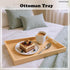 YACEYACE 15"x10"x1.5" Serving Tray Decor, Medium Bamboo Serving Tray for Bed, Home Decor, Food Tray for Coffee Table