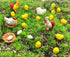 DoTebpa 44 Pcs Miniature Family Chicken, Cock, Hen, Egg, Chicken Nest Ornament Micro Landscape Fairy Garden Dcor