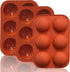 6 Holes Medium Semi Sphere Silicone Molds - 3 Packs Half Sphere Baking Molds for Chocolate, Cake, Jelly