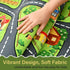60"x36" Farmyard Adventure Play Rugs, Educational and Fun Farm Car Rug Play Mat for Kids, Non-Slip Playmat with Barns