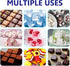 Silicone Caramel Candy Molds, 2 Pack, 40-Cavity Square Hard Candy Mold for Chocolate Truffles, Gummy Jelly, Pralines,