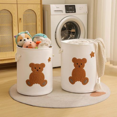 Kids Laundry Basket Nursery Hamper Baby Laundry Basket Stuffed Animal Toys Storage Baskets for Toddler Room Decor