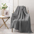 EMME 100% 60"x80" Muslin Grey Twin Blanket Cotton Bed Blankets for Adults and Baby Lightweight Soft Breathable All