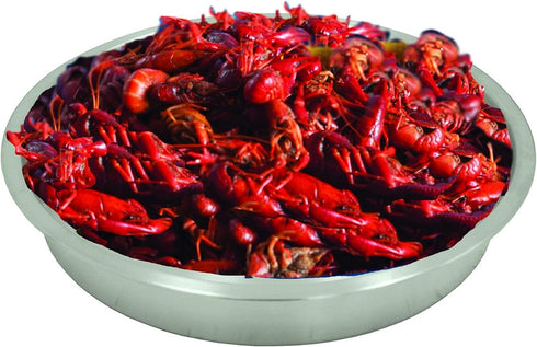Bayou Classic 500-588 14-in Silver Seafood Serving Trays, 4-pc Set for Crawfish, Seafood Boils, Cookouts