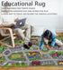 3'3" 5'2" Kids Rug x City Life Playmat Area Rug Car City Map Washable Traffic Road Educational Learning Nursery Rug
