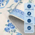 4x6 GarveeHome Floral Bow Rugs for Bedroom Girls, Rug for Living Room with Soft Low Pile, Blue and White Washable Area
