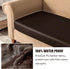 PU Leather Sofa Cushion Covers, Set of 2, Chocolate Sofa Seat Slipcover with Elastic Bottom