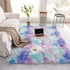 A Nice Night Shaggy Fluffy Faux Fur Area Rug Door Mat,Tie Dye