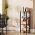 TUTOTAK Bookshelf, 4-Tier Tall Book Shelf, Narrow Bookcase for Small Space, DIY