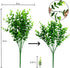 8 Bundles Artificial Greenery Stems Ouddy Decor, UV Resistant Faux Plastic Boxwood for Home Decor