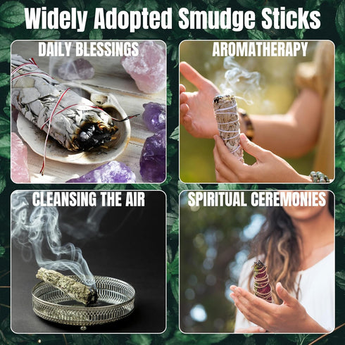 SOUL STICKS Smudge Stick Variety Gift Set - Bulk Sage Bundles for Space Cleansing, Smudging Wand Gift Set (Essential