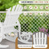 Country Outvita Adirondack Rocking Chair, Wood Wagon Rocker, Outdoor Wooden Carbonized Lounge Chairs with Wheel Armrest