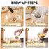 Set, 40OZ/1200ml Set 4, Set Glass Teapot Stovetop Safe Glass Tea Kettle with Removable Infuser & Tea Warmer, Tea Cups