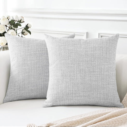 OTOSTAR Linen Throw Pillow Covers Set of 2, Decorative Square Pillowcases 26x26 Inch for Home Decor and Sofa