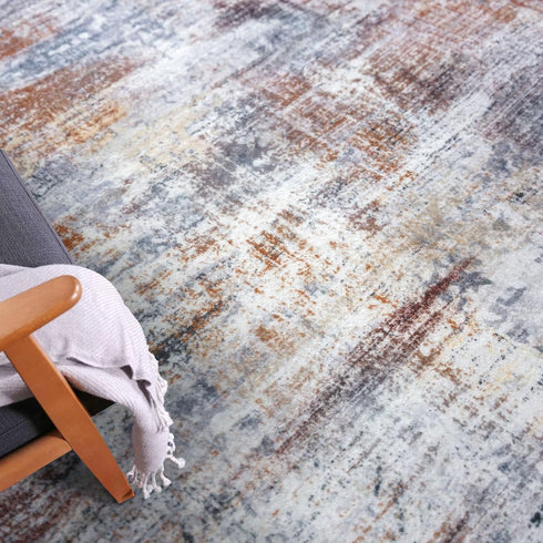 IOHOUZE Small Abstract Area Rug 2x3 Ft, Washable Door Mat with Rubber Backing, Soft Non Slip Rug for Kitchen