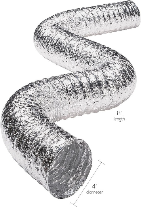 Deflecto FLXC0408 Aluminum Ducting Kits, 2-ply 8ft UL 181 Class 1
