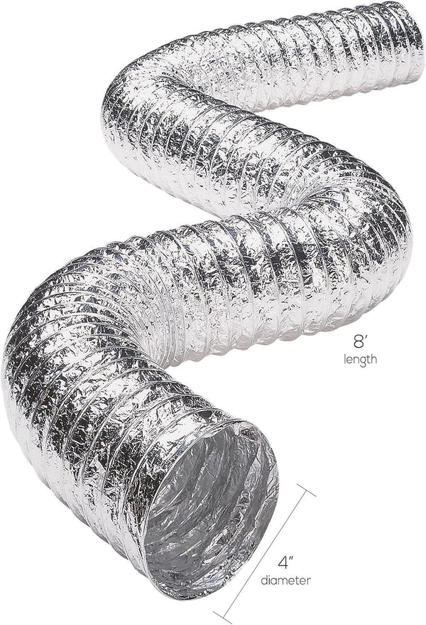 Deflecto FLXC0408 Aluminum Ducting Kits, 2-ply 8ft UL 181 Class 1