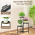 3 LASZOLA Tiered Plant Stand Indoor Outdoor with Plastic Tray, Corner Folding Tall Flower Display Rack, Modern Plant