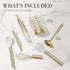 Set 7-Piece White Silicone and Gold Cooking Utensils with Gold Utensil Holder - Silicone Cooking Tools - Ideal