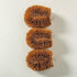 Pack 3 Brush,100% of Tawashi Vegetable Scrub Natural Coconut Coir Fiber VegetableBrush, Ideal for Fruit Scrub, Kitchen