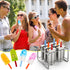 Jingmore 6 Frozen Stainless Steel Pop Molds, Round Head Metal Pop Molds with Holder & Reusable Sticks, Metal Ice Cream