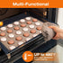Angadona Macaron Baking Mats Kit (16pcs) - 2 Half Sheet Nonstick Silicone Mat, 6 Piping Tips, 2 Bags, 2 Couplers